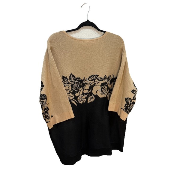 Love Story SZ 2X Poetcore Floral Knit Sweater Romantic Minimal Dark Academia NWT - Picture 5 of 6